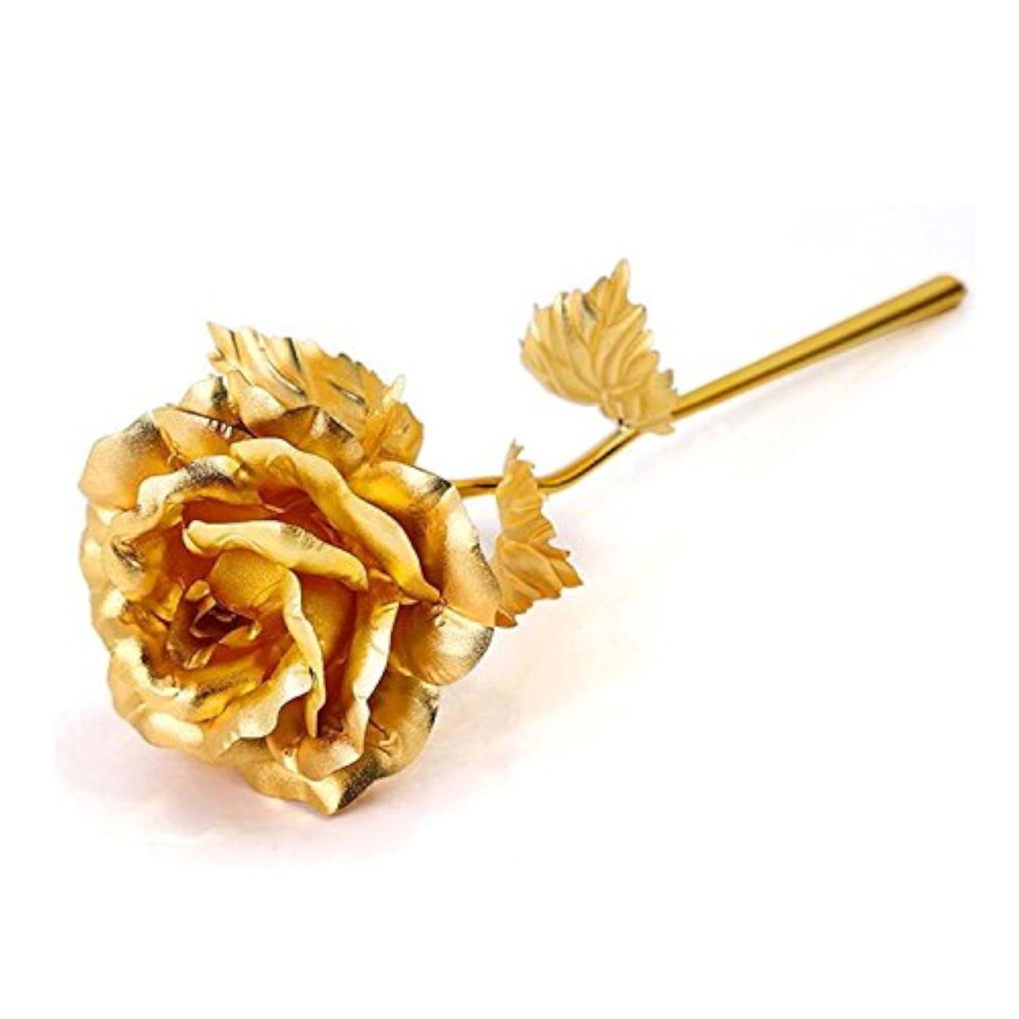 Plated Rose Flower & Necklace Set for Women